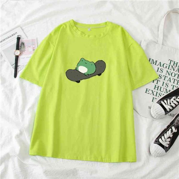 skateboard frog dinosaur cute graphic tee women tshirt green aesthetic oversized t shirt harajuku casual summer 210708, White
skateboard frog dinosaur cute graphic tee women tshirt green aesthetic oversized t shirt harajuku casual summer 210708, White