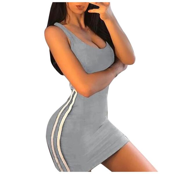 dresses women's fashion slim stripe hip wrap waistcoat sleeveless casual dress bodycon summer elegant woman, Black;gray
dresses women's fashion slim stripe hip wrap waistcoat sleeveless casual dress bodycon summer elegant woman, Black;gray