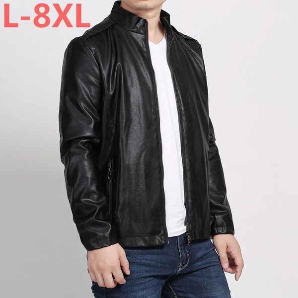 men's fur & faux plus size 8xl 6xl 5xl pu leather jacket autumn loose fit motorcycle with zipper casual male coat outerwear, Black
men's fur & faux plus size 8xl 6xl 5xl pu leather jacket autumn loose fit motorcycle with zipper casual male coat outerwear, Black