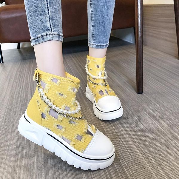 boots 2021 ankle women summer ripped cowboy boot comfortable breathable punk pearl metal chain high-casual canvas shoe, Black
boots 2021 ankle women summer ripped cowboy boot comfortable breathable punk pearl metal chain high-casual canvas shoe, Black