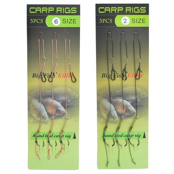 fishing hooks carp hair rig 3pcs/set quick links coated braid line ready tied curve shank size 2# 4# 6# 8#
fishing hooks carp hair rig 3pcs/set quick links coated braid line ready tied curve shank size 2# 4# 6# 8#