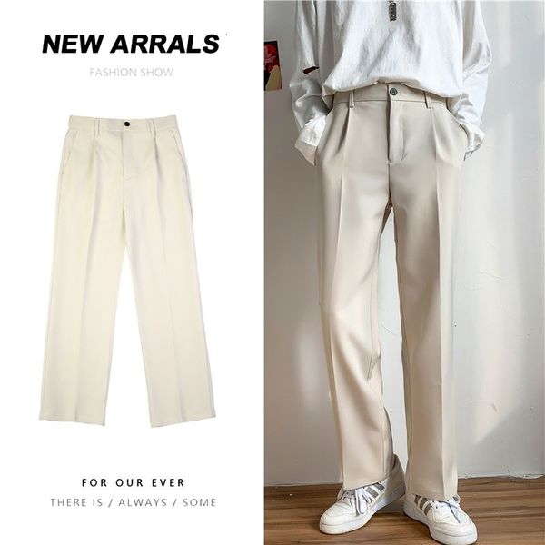men's pants summer thin solid color formal suit korean fashion loose casual social evening dress l1pr, Black
men's pants summer thin solid color formal suit korean fashion loose casual social evening dress l1pr, Black
