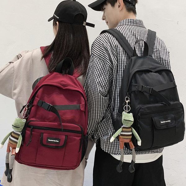 large capacity teenagers backpack casual fashion nylon waterproof student schoolbag contracted pure color travel bag
large capacity teenagers backpack casual fashion nylon waterproof student schoolbag contracted pure color travel bag