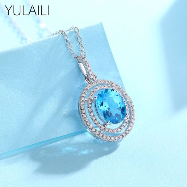 925 silver gaoding ocean heart blue z necklace inlaid with mosang diamond jewelry, Black
925 silver gaoding ocean heart blue z necklace inlaid with mosang diamond jewelry, Black