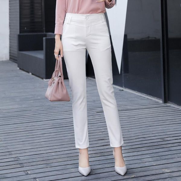 spring high waist pants trousers women slim slimming pencil fashion simple straight casual women's & capris, Black;white
spring high waist pants trousers women slim slimming pencil fashion simple straight casual women's & capris, Black;white