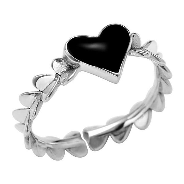 925 sterling silver black love heart zircon ring female sweet temperament cute fashion open jewelry
925 sterling silver black love heart zircon ring female sweet temperament cute fashion open jewelry