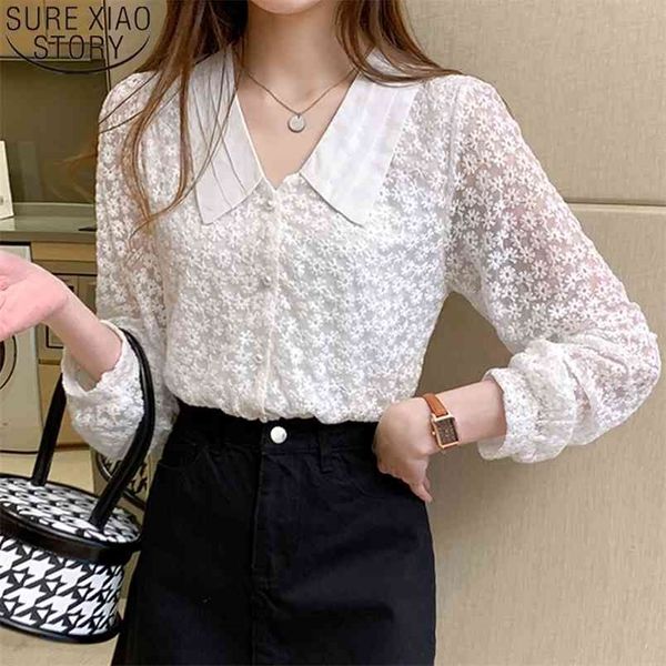 floral long sleeve korean chic white lace blouse women elegant crochet embroidery spring fashion shirts 13981 210506
floral long sleeve korean chic white lace blouse women elegant crochet embroidery spring fashion shirts 13981 210506