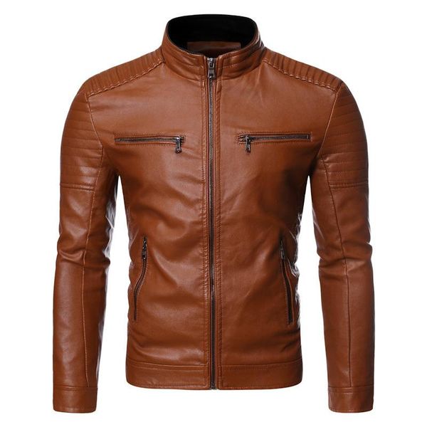 men's fur & faux men spring motorcycle causal vintage leather jacket coat autumn outfit fashion biker pocket design pu, Black
men's fur & faux men spring motorcycle causal vintage leather jacket coat autumn outfit fashion biker pocket design pu, Black