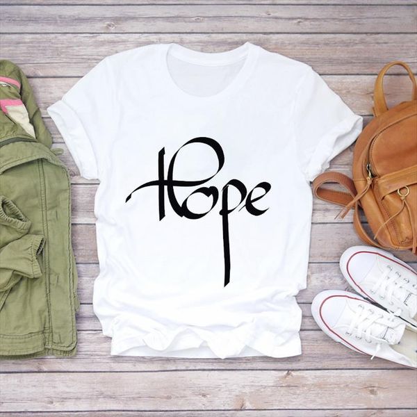 and women hope letter men t shirt printing clothing girl 90s short sleeve print womens graphic female tee, White;black
and women hope letter men t shirt printing clothing girl 90s short sleeve print womens graphic female tee, White;black