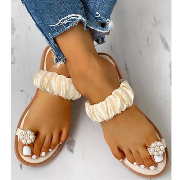 2021 summer new fashion pearl flower set toe outdoor Women slippers High-quality solid color comfortable flat beach slippers, Black
2021 summer new fashion pearl flower set toe outdoor Women slippers High-quality solid color comfortable flat beach slippers, Black