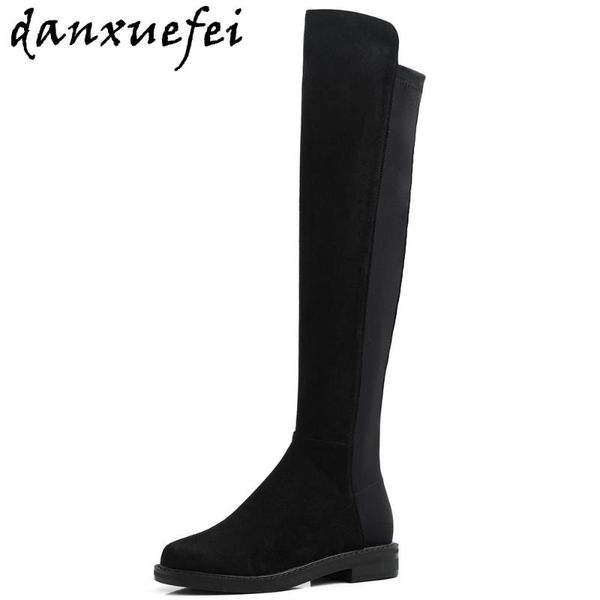 boots women's natural suede leather stretch fabric patchwork slip-on flats over the knee side zip black slim winter warm shoes
boots women's natural suede leather stretch fabric patchwork slip-on flats over the knee side zip black slim winter warm shoes