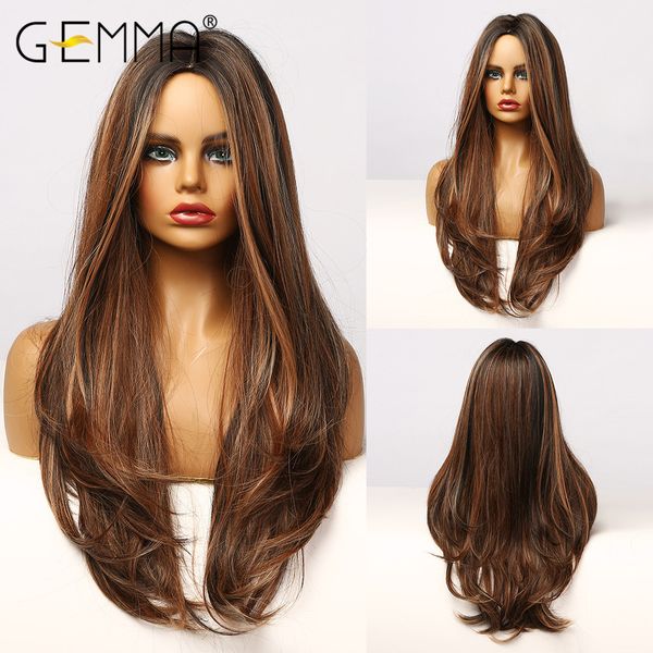 natural middle part synthetic wigs for black women long wavy hair cosplay black brown golden highlight wig heat resistant
natural middle part synthetic wigs for black women long wavy hair cosplay black brown golden highlight wig heat resistant
