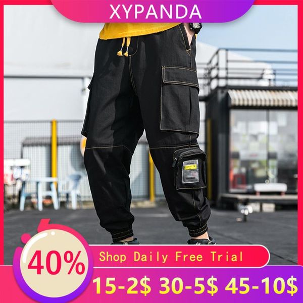 men's pants xypanda cargo beam feet nine points casual tide large size loose street brand hip hop functional overalls, Black
men's pants xypanda cargo beam feet nine points casual tide large size loose street brand hip hop functional overalls, Black