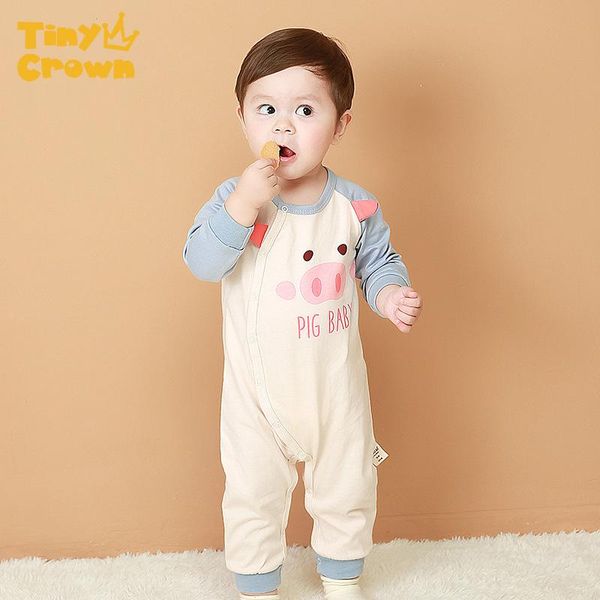 0-2y jumpers long sleeves 100%cotton boy girl cute rompers blue pink 2021 sping autumn baby clothes jumpsuits
0-2y jumpers long sleeves 100%cotton boy girl cute rompers blue pink 2021 sping autumn baby clothes jumpsuits