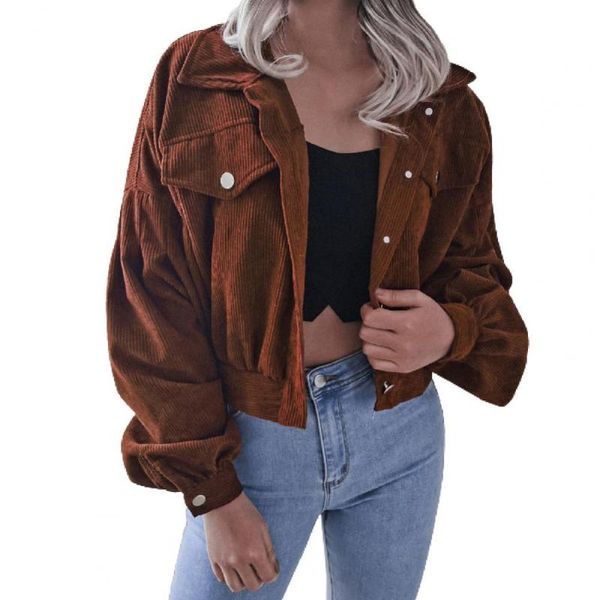 women's jackets autumn hoodies women corduroy coat lantern long sleeve loose casual turn-down collar short aesthetic, Black;brown
women's jackets autumn hoodies women corduroy coat lantern long sleeve loose casual turn-down collar short aesthetic, Black;brown