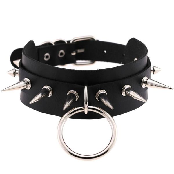 pendant necklaces o-round punk rock gothic chokers women men pu leather silver color spike rivet stud collar necklace statement party jewelr
pendant necklaces o-round punk rock gothic chokers women men pu leather silver color spike rivet stud collar necklace statement party jewelr