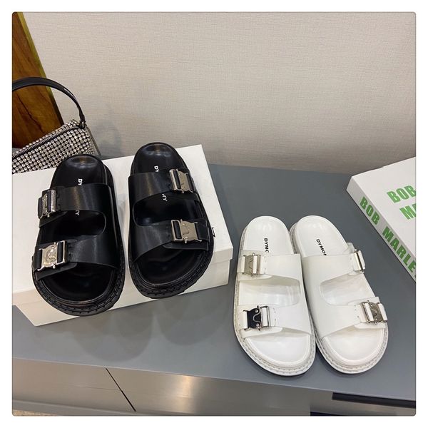 official website 70% off outlet dy slippers double buckle metal button leather factory sale, Black
official website 70% off outlet dy slippers double buckle metal button leather factory sale, Black