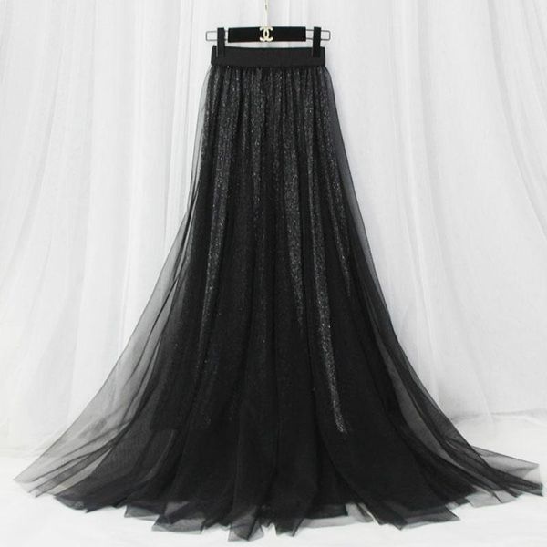 skirts women 2021 spring autumn fashion tulle long skirt female high waist vintage mesh pleated a-line casual chic b939, Black
skirts women 2021 spring autumn fashion tulle long skirt female high waist vintage mesh pleated a-line casual chic b939, Black