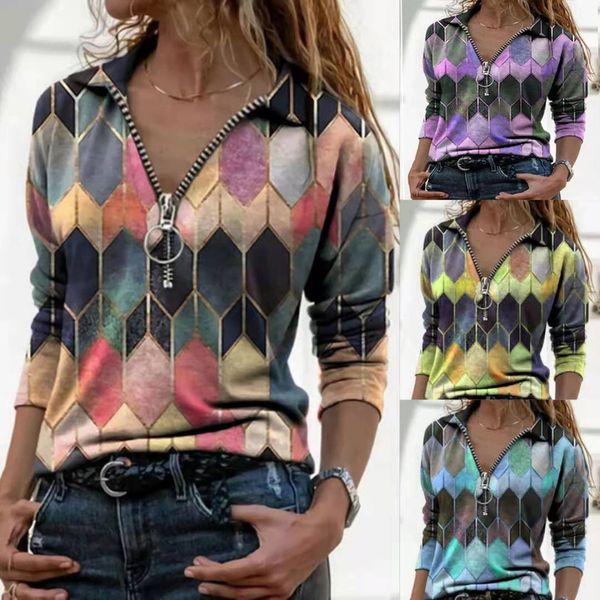 women's blouse shirt color block long sleeve zipper quarter zip shirt collar hawaiian slim blue purple yellow, White
women's blouse shirt color block long sleeve zipper quarter zip shirt collar hawaiian slim blue purple yellow, White