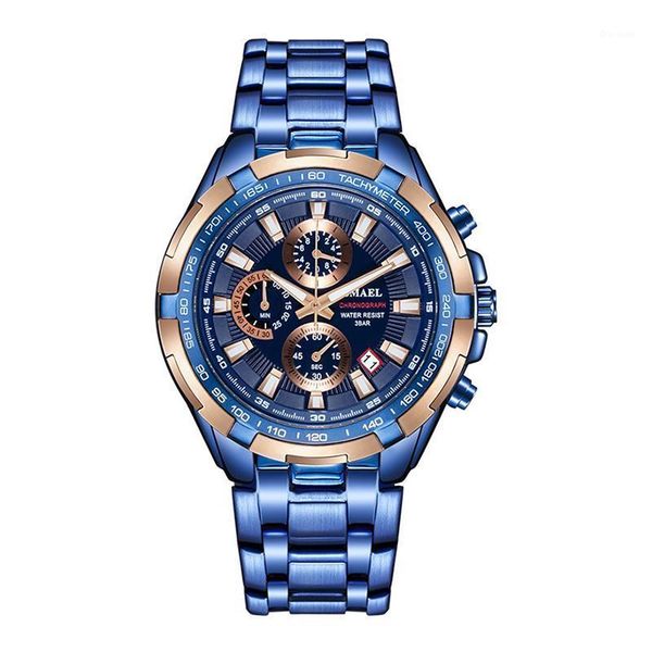 three eyes watch watches men luxury rattrapante stainless steel watchband anniversary gifts for husband luminous hands wristwatches, Slivery;brown
three eyes watch watches men luxury rattrapante stainless steel watchband anniversary gifts for husband luminous hands wristwatches, Slivery;brown