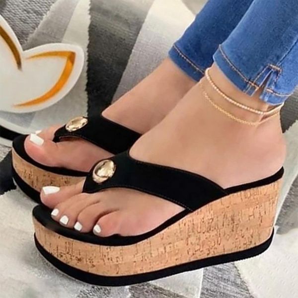 women sandals 2021 heels woman slippers platform wedges shoes ladies summer slides mujer flip flops plus size 43, Black
women sandals 2021 heels woman slippers platform wedges shoes ladies summer slides mujer flip flops plus size 43, Black