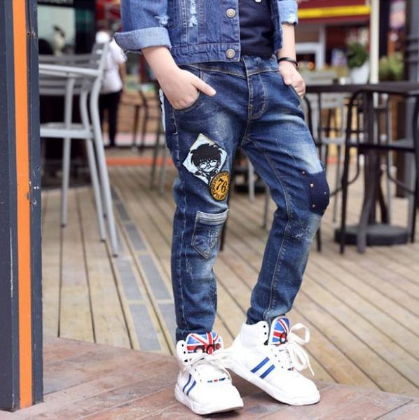 jeans spring children's elastic real pocket embroidery boy's autumn boutique pants kid clothes children, Blue
jeans spring children's elastic real pocket embroidery boy's autumn boutique pants kid clothes children, Blue