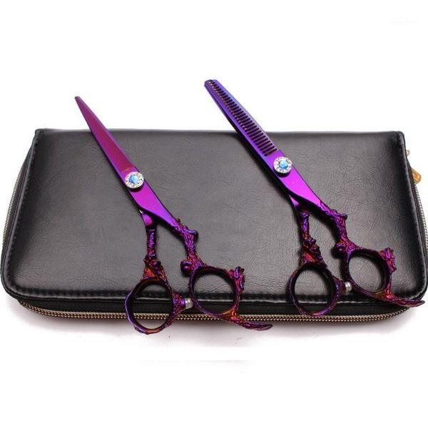 5.5" 16cm jp 440c engraving logo purple hairdresser's scissors thinning cutting shears profeaaional hair c90051
5.5" 16cm jp 440c engraving logo purple hairdresser's scissors thinning cutting shears profeaaional hair c90051