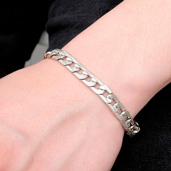link, chain wrist chunky men's bracelets silver exquisite hand curb link fashion jewelry for friends gift pulseiras masculinas, Black
link, chain wrist chunky men's bracelets silver exquisite hand curb link fashion jewelry for friends gift pulseiras masculinas, Black