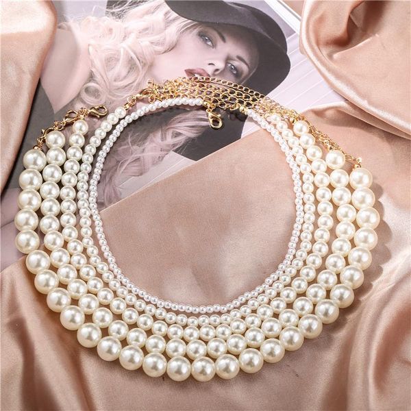 elegant oversize pearl necklace for women 2021 fashion white imitation choker trend jewelry gifts chokers, Golden;silver
elegant oversize pearl necklace for women 2021 fashion white imitation choker trend jewelry gifts chokers, Golden;silver