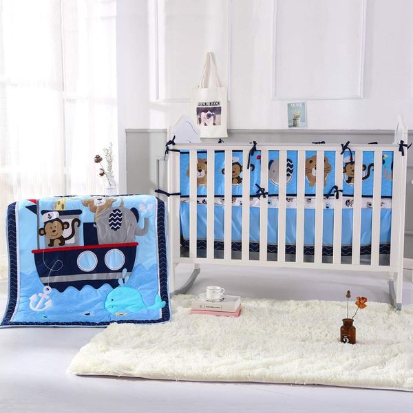 7pcs embroider crib baby bedding set cot bumper protector cotton cot quilt kit de bero (4bumper+duvet+fitted sheet+bed skirt)
7pcs embroider crib baby bedding set cot bumper protector cotton cot quilt kit de bero (4bumper+duvet+fitted sheet+bed skirt)