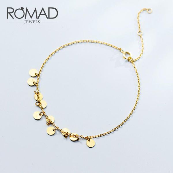 link, chain romad bohemia gold color sequin bracelet 925 sterling silver round tassel bracelets for women girls gift jewelry r4, Black
link, chain romad bohemia gold color sequin bracelet 925 sterling silver round tassel bracelets for women girls gift jewelry r4, Black