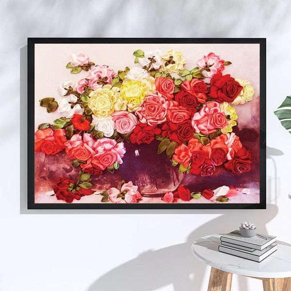 easy needlework,diy ribbon cross stitch sets for embroidery kit, red flowers paintng cross-stitch handwork home wall decor other arts and cr
easy needlework,diy ribbon cross stitch sets for embroidery kit, red flowers paintng cross-stitch handwork home wall decor other arts and cr