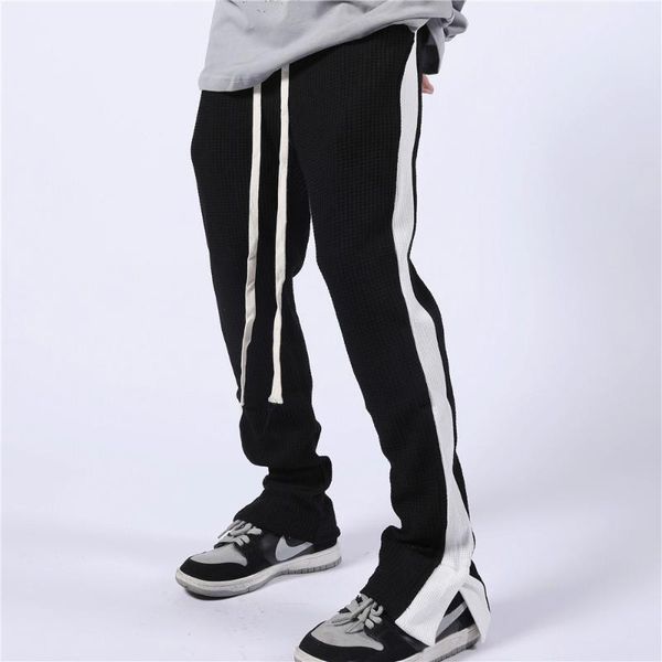 men's pants soft knitted pant long drawstrings side stripe casual oversized hip hop loose trousers with pockets clothing, Black
men's pants soft knitted pant long drawstrings side stripe casual oversized hip hop loose trousers with pockets clothing, Black