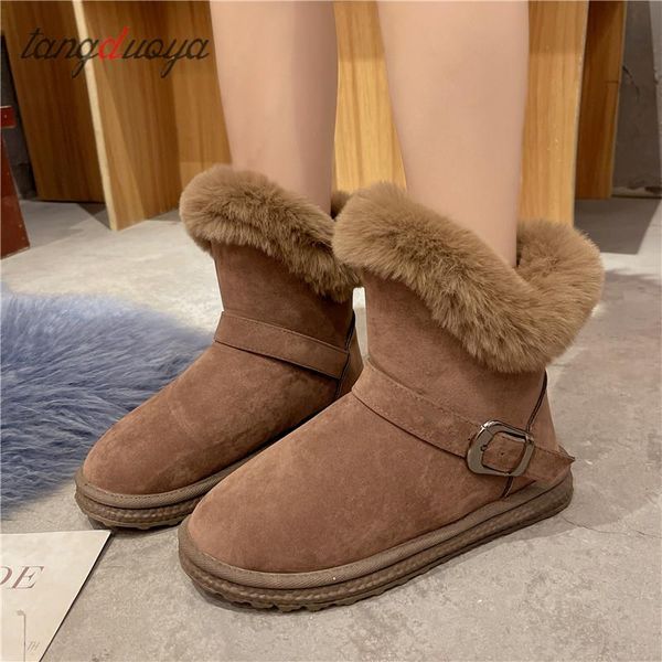 boots woman snow australia fur women winter 2021 non slip buckle ankle short plush shoes, Black
boots woman snow australia fur women winter 2021 non slip buckle ankle short plush shoes, Black