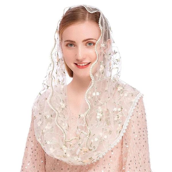 wraps & jackets women chapel veils lady mantilla infinity veil latin mass little floral soft embroidered lace head covering scarf for bride, White
wraps & jackets women chapel veils lady mantilla infinity veil latin mass little floral soft embroidered lace head covering scarf for bride, White