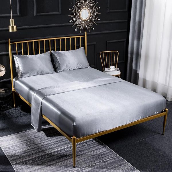 sheets & sets imitated silk bedding cover set soft bed linens flat sheet+fitted sheet+case single/double/king/super king size gray
sheets & sets imitated silk bedding cover set soft bed linens flat sheet+fitted sheet+case single/double/king/super king size gray