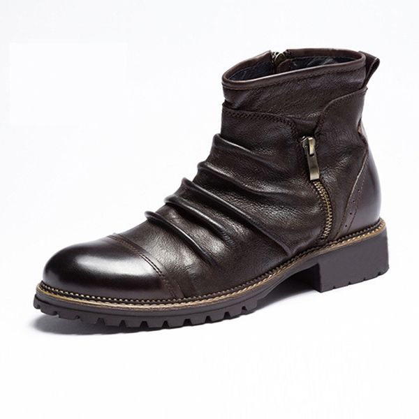 designer shoes new autumn men leather boots fashion retro zipper ankle booties big size male motorcycle boots chelsea booties fo, Black
designer shoes new autumn men leather boots fashion retro zipper ankle booties big size male motorcycle boots chelsea booties fo, Black