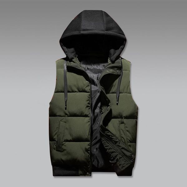 men's vests vest men stylish sleeveless jacket waistcoat winter fashion padded detachable hat thicken windproof warm, Black;white
men's vests vest men stylish sleeveless jacket waistcoat winter fashion padded detachable hat thicken windproof warm, Black;white