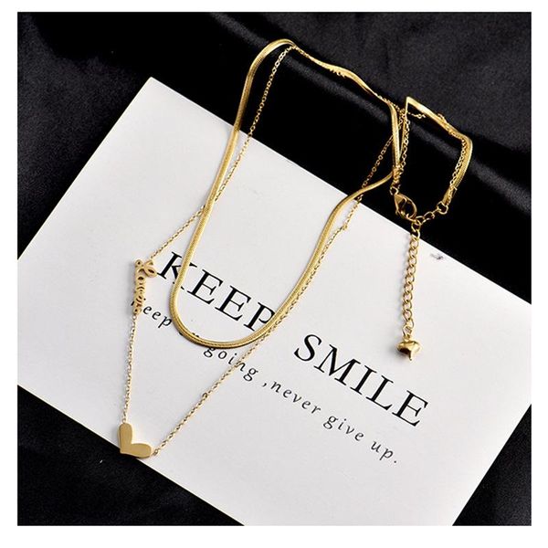 pendant necklaces romantic love heart necklace double layer snake bone chain fashion jewelry birthday gifts, Silver
pendant necklaces romantic love heart necklace double layer snake bone chain fashion jewelry birthday gifts, Silver
