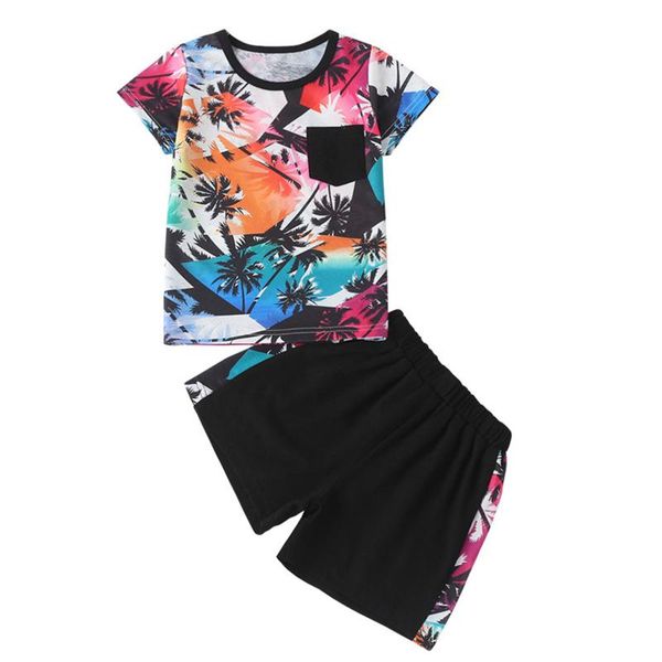 2pcs casual tracksuits kids boys cotton summer sport suits sportswear colorful short sleeve print t-shirt and shorts clothes set running set, Black;blue
2pcs casual tracksuits kids boys cotton summer sport suits sportswear colorful short sleeve print t-shirt and shorts clothes set running set, Black;blue