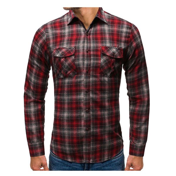 men casual shirt plaid turn-down collar men's shirt autumn winter fashion long-sleeved business casual slim fit shirt, White;black
men casual shirt plaid turn-down collar men's shirt autumn winter fashion long-sleeved business casual slim fit shirt, White;black