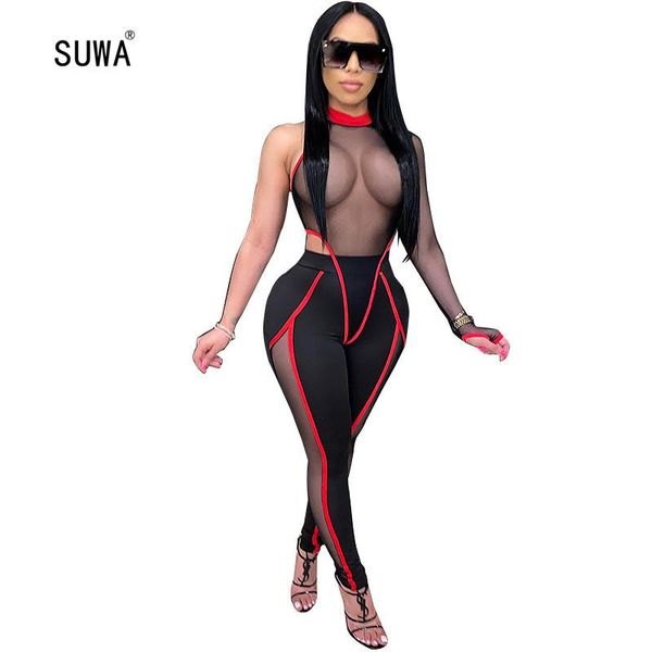 wholesale mesh two piece summer outfits for women one shoulder high-cut skinny bodysuit and bodycon pants beach tracksuit women's track, Gray
wholesale mesh two piece summer outfits for women one shoulder high-cut skinny bodysuit and bodycon pants beach tracksuit women's track, Gray