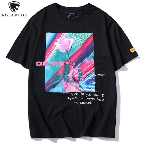 aolamegs t shirt men rose flower printed men's tee shirts short sleeve t shirt fashion high street tees hip hop streetwear 210322, White;black
aolamegs t shirt men rose flower printed men's tee shirts short sleeve t shirt fashion high street tees hip hop streetwear 210322, White;black