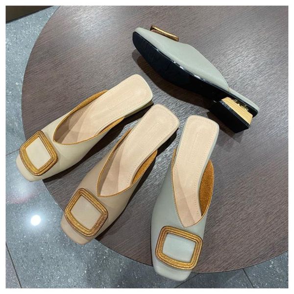 slippers women mules 2021 fashion wooden block low heels metal buckle loafer spring square toe flat slide flop flops big size 41, Black
slippers women mules 2021 fashion wooden block low heels metal buckle loafer spring square toe flat slide flop flops big size 41, Black