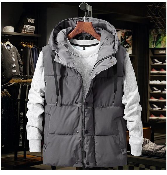 men's vests men winter coats outwear casual warm jackets fashion hooded loose, Black;white
men's vests men winter coats outwear casual warm jackets fashion hooded loose, Black;white