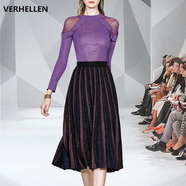 two piece dress verhellen 2021 spring fashion runway women transparent mesh bright silk knisweater + pleated skirt 2 pieces set, White
two piece dress verhellen 2021 spring fashion runway women transparent mesh bright silk knisweater + pleated skirt 2 pieces set, White