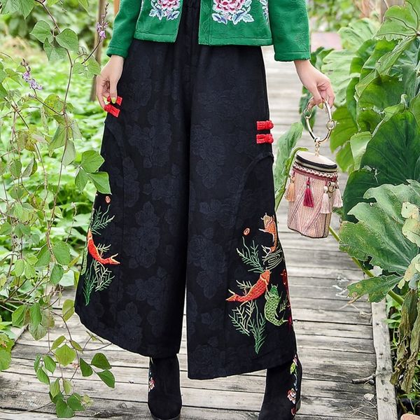 autumn winter cotton linen fashion women wide-leg pants new retro loose trouser elegant streetwear chinese style pants 11568, Red
autumn winter cotton linen fashion women wide-leg pants new retro loose trouser elegant streetwear chinese style pants 11568, Red