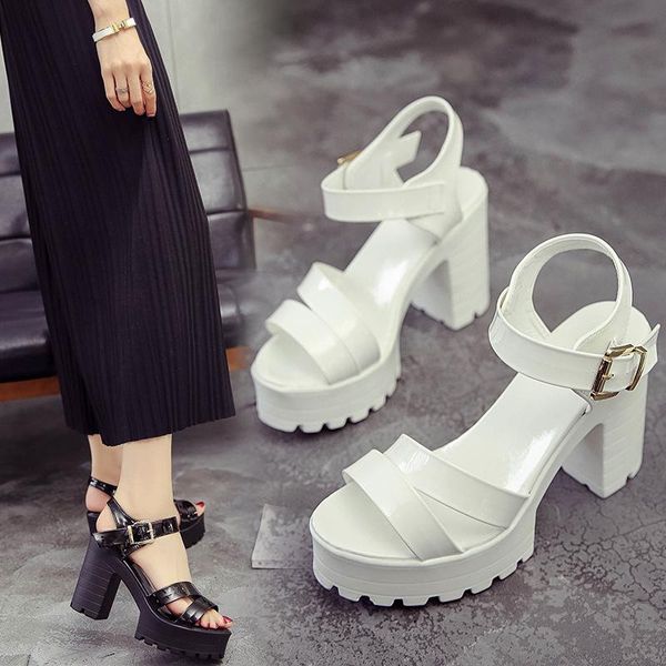 sandals thick with a word buckle fish mouth solid color female waterproof platform high heel women shoes dress, Black
sandals thick with a word buckle fish mouth solid color female waterproof platform high heel women shoes dress, Black