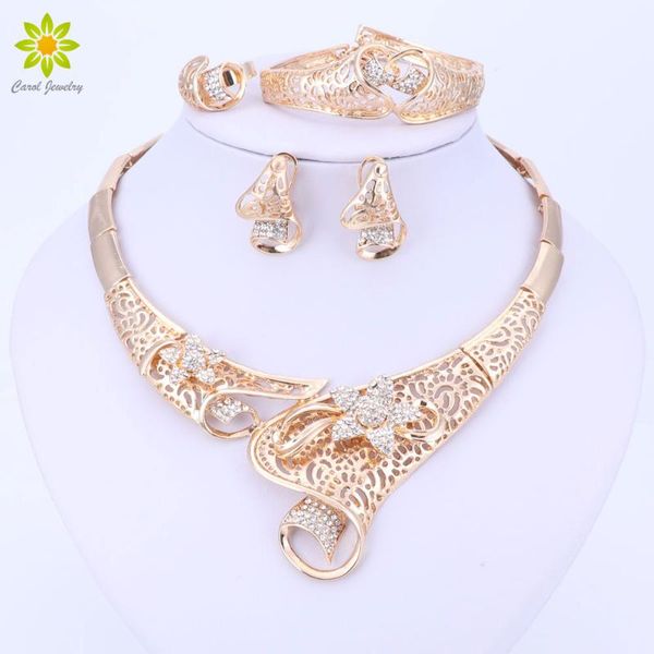 earrings & necklace selling dubai crystal rhinestone flower sets gold color wedding bridal african costume jewelry, Silver
earrings & necklace selling dubai crystal rhinestone flower sets gold color wedding bridal african costume jewelry, Silver