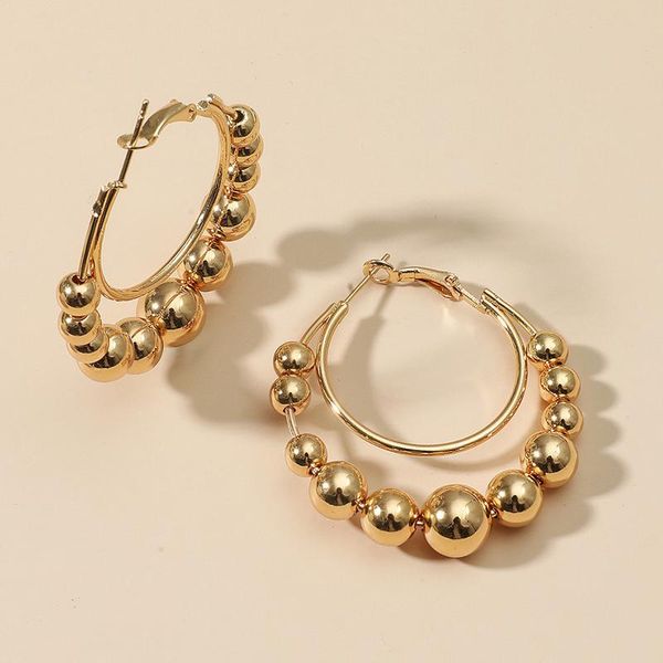 hoop & huggie nanny simple korean style metal ball bead earrings exaggerated beaded perforated ear accessories women's fashion charm je, Golden;silver
hoop & huggie nanny simple korean style metal ball bead earrings exaggerated beaded perforated ear accessories women's fashion charm je, Golden;silver